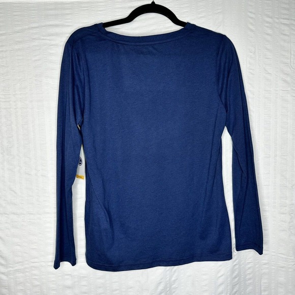 Life Is Good Sleep Shirt Womens Medium Blue NEW Logo Long Sleeve V Neck - Picture 5 of 11